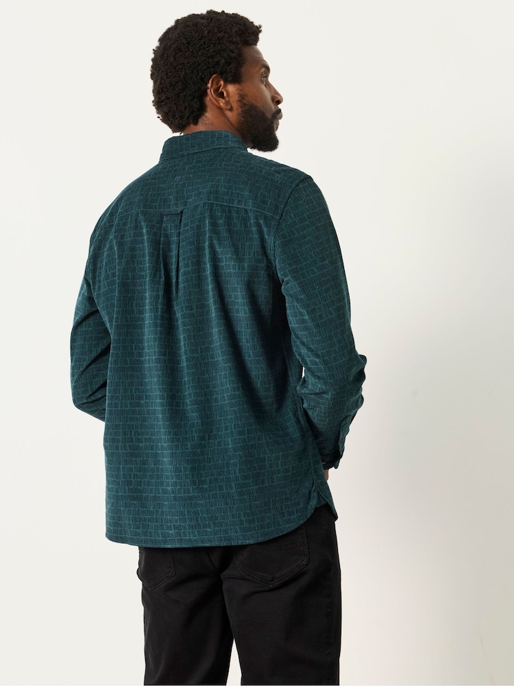 FatFace Teal Long Sleeve Cord Shirt - Image 2 of 6
