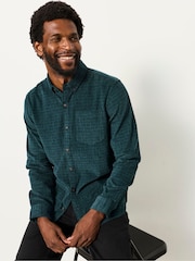 FatFace Teal Long Sleeve Cord Shirt - Image 5 of 6