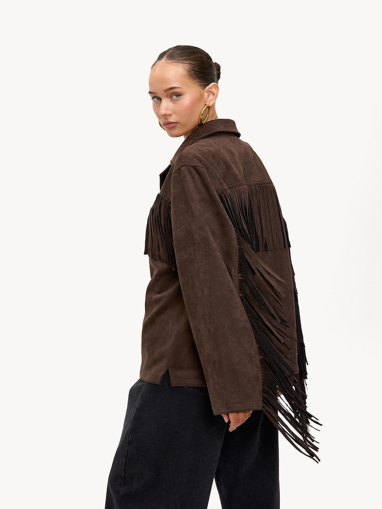 LOAVIES Energy In Layers Brown Overshirt - Image 2 of 5 LOAVIES Energy In Layers Brown Overshirt - Image 2 of 5