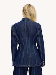 LOAVIES Blue Just Say You Love Me Denim Blazer - Image 2 of 4