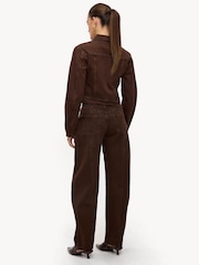 LOAVIES Walk Slow Glow Bright Balloon Leg Brown Jeans - Image 2 of 5