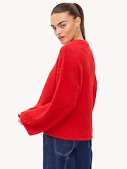 LOAVIES Red Fuzzy Wuzzy Jumper - Image 4 of 5