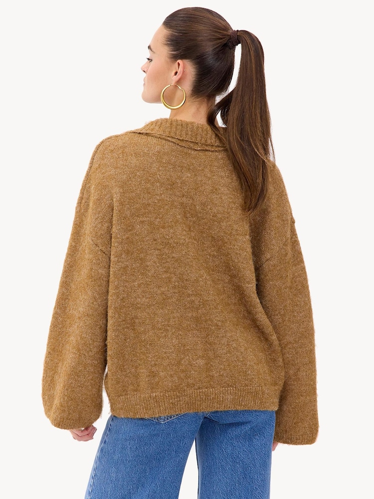 LOAVIES The Softest Bloom Brown Jumper - Image 2 of 5 LOAVIES The Softest Bloom Brown Jumper - Image 2 of 5