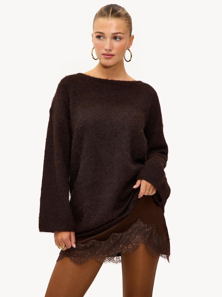 LOAVIES Crimson Cocoa Brown Jumper - Image 2 of 5 LOAVIES Crimson Cocoa Brown Jumper - Image 2 of 5