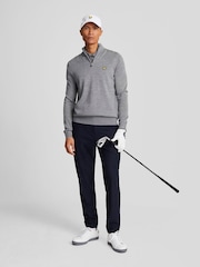 Lyle & Scott Grey Golf Quarter Zip Merino Jumper - Image 2 of 5
