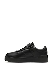 Clarks Black Younger Boys Black Somerset Flex Standard Fit Leather Trainers - Image 2 of 6