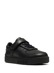 Clarks Black Younger Boys Black Somerset Flex Standard Fit Leather Trainers - Image 3 of 6