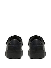 Clarks Black Younger Boys Black Somerset Flex Standard Fit Leather Trainers - Image 5 of 6