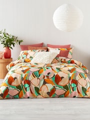 KAS Terracotta Delia Cotton Duvet Cover Set - Image 1 of 5