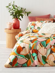 KAS Terracotta Delia Cotton Duvet Cover Set - Image 2 of 5