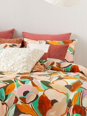 KAS Terracotta Delia Cotton Duvet Cover Set - Image 3 of 5
