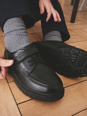 Clarks Black Lorcam Lane Standard Fit Leather Shoes - Image 3 of 4