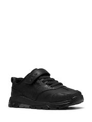 Clarks Black Standard Fit Steggy 2 Soar Leather Trainers - Image 3 of 6