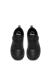 Clarks Black Standard Fit Steggy 2 Soar Leather Trainers - Image 4 of 6
