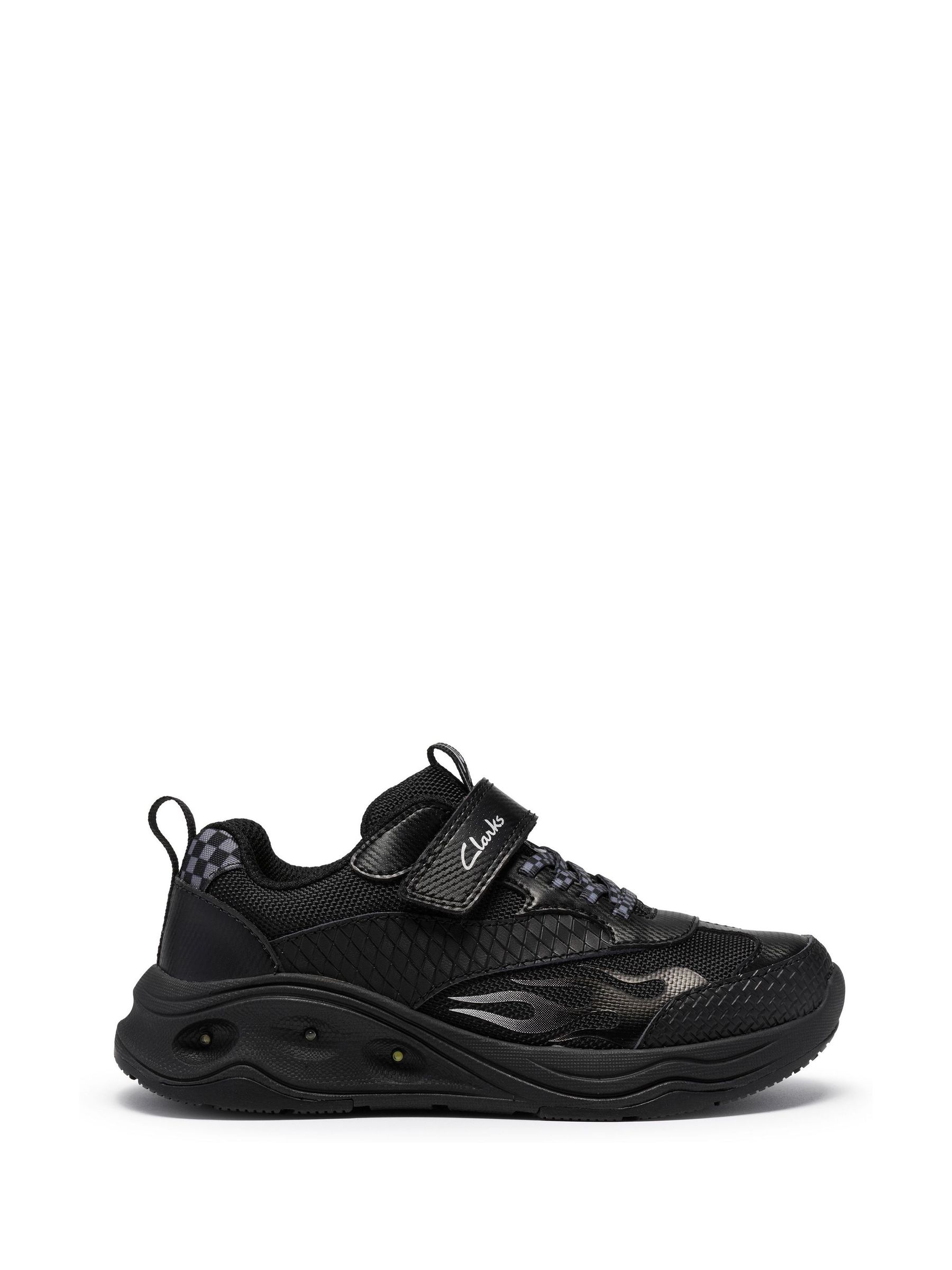 Clarks Junior Gleam Go Trainer - Black - Image 4