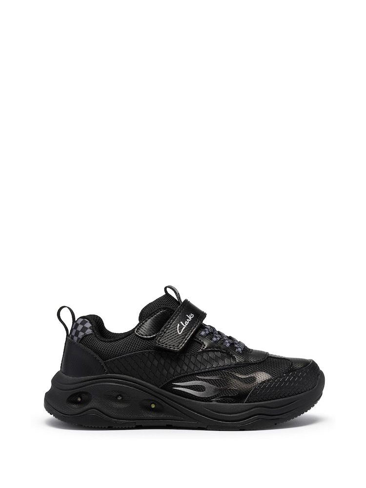 Clarks Black Standard Fit Gleam Go Trainers - Image 2 of 6 Clarks Black Standard Fit Gleam Go Trainers - Image 2 of 6