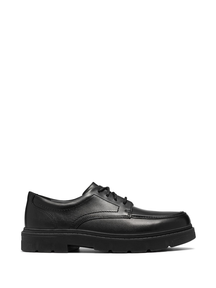 Clarks Black Standard Fit Lorcam Lane Shoes - Image 1 of 6