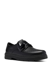 Clarks Black Lorcam Lace Leather Brogue Shoes - Image 3 of 8