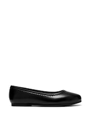 Clarks Black Porto Dress Leather Ballerina Shoes - Image 1 of 6