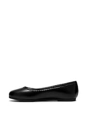 Clarks Black Porto Dress Leather Ballerina Shoes - Image 2 of 6