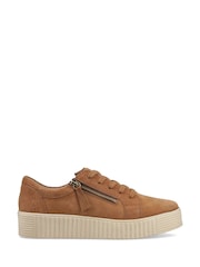 Hush Puppies Brown Tara Suede Trainers - Image 3 of 4