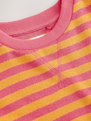 Pink and Orange Stripe Cosy Rib Jumper Dress (3-16yrs) - Image 7 of 8