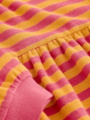 Pink and Orange Stripe Cosy Rib Jumper Dress (3-16yrs) - Image 8 of 8