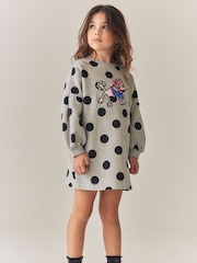 Grey Marl Polkadot - Платье-джемпер с длинными рукавами и пайетками (3-16лет) - Изображение 1 4