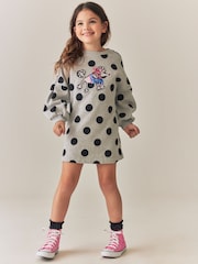 Grey Marl Polkadot - Платье-джемпер с длинными рукавами и пайетками (3-16лет) - Изображение 2 4