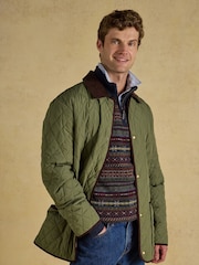 Joules Green Quilted Jacket - Image 7 of 12