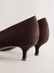 Chocolate Brown Forever Comfort® Point Toe Kitten Heels - Image 10 of 10