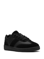 Clarks Black Suede Standard Fit Cypress Lace Trainers - Image 3 of 6