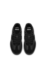 Clarks Black Suede Standard Fit Cypress Lace Trainers - Image 4 of 6