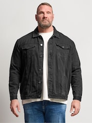 BadRhino Big & Tall Black Denim Jacket - Image 4 of 8