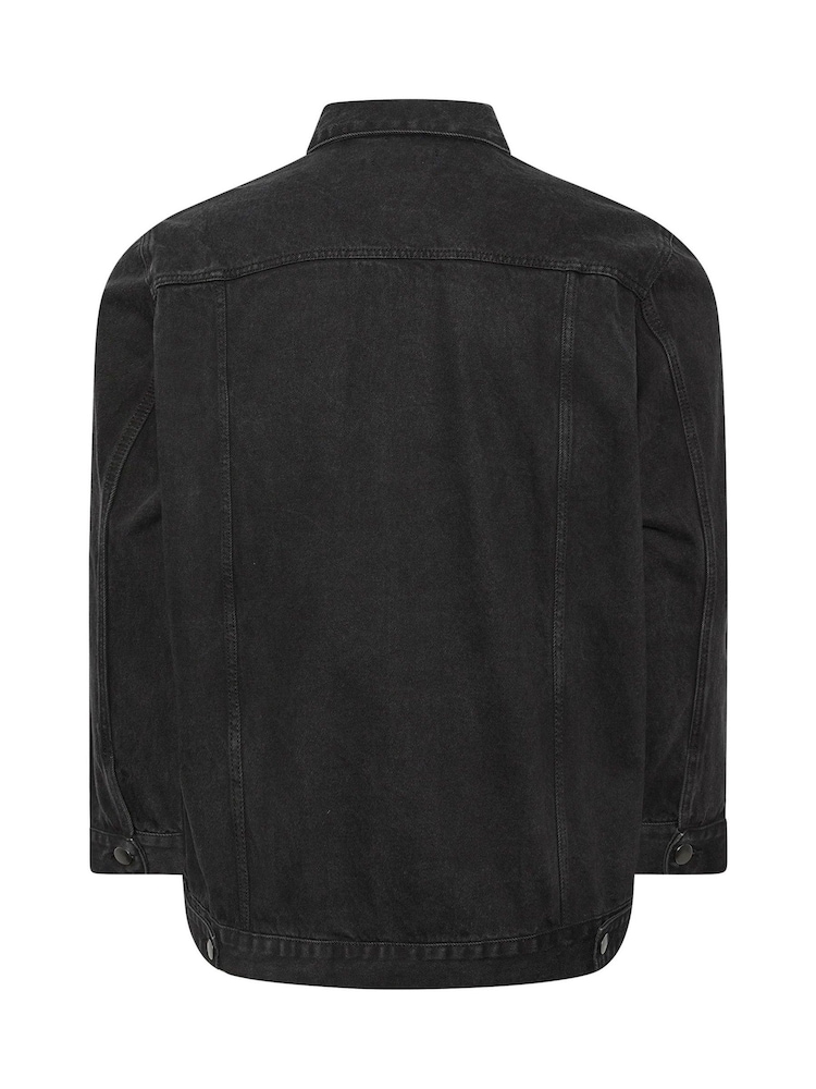 BadRhino Big & Tall Black Denim Jacket - Image 8 of 8