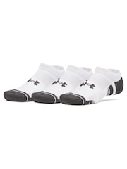 Under Armour White Performance Tech NoShow Socks 3 Pack - Image 1 of 3