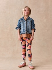 Pink/Orange Pumpkin Leggings (3-16yrs) - Image 1 of 8