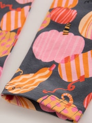 Pink/Orange Pumpkin Leggings (3-16yrs) - Image 8 of 8