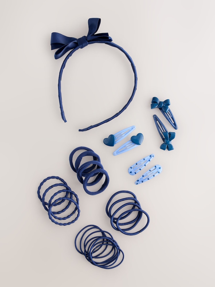 Navy Blue School Hair Set - Image 2 of 4 Navy Blue School Hair Set - Image 2 of 4