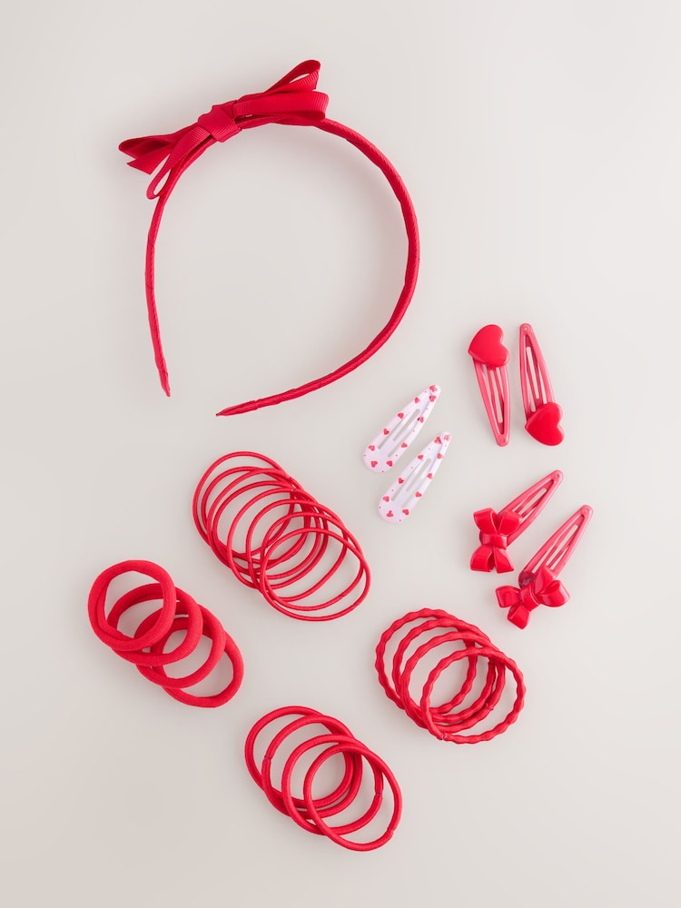 Red School Hair Set - Image 1 of 4 Red School Hair Set - Image 1 of 4