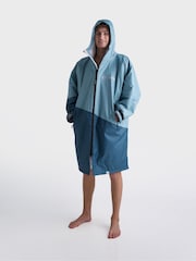 Blue/Light Grey - dryrobe Advance Long Sleeve Changing Robe - Slika 4 od 10