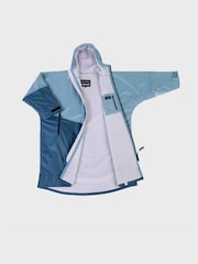 Blue/Light Grey - dryrobe Advance Long Sleeve Changing Robe - Slika 9 od 10