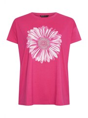 Yours Curve Pink Placement Print T-Shirt - Image 5 of 5
