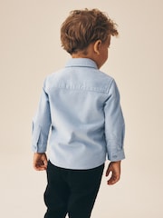 Pale Blå - Long Sleeve All Over Embroidery Christmas Shirt (3mths-10yrs) - Bilde 3 av 8
