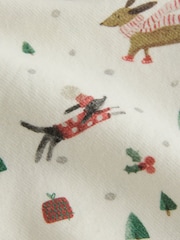 Ecru White Short Sleeve Grandad Collar Christmas Shirt (3mths-10yrs) - Image 7 of 8