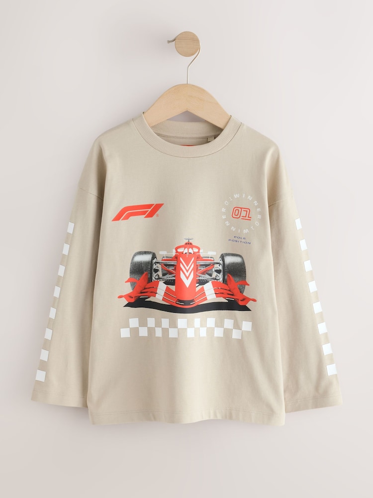 Cement F1 Long Sleeve T-Shirt (3-16yrs) - Image 1 of 4