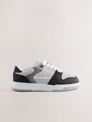 Grey/Black Standard Fit (F) Lace Up Smart Trainers - Image 2 of 5