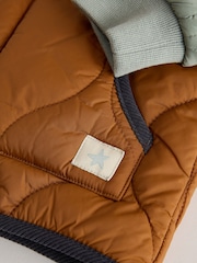 Rust Brown Colourblock Lightweight Quilted Jacket (3mths-7yrs) - Image 7 of 8