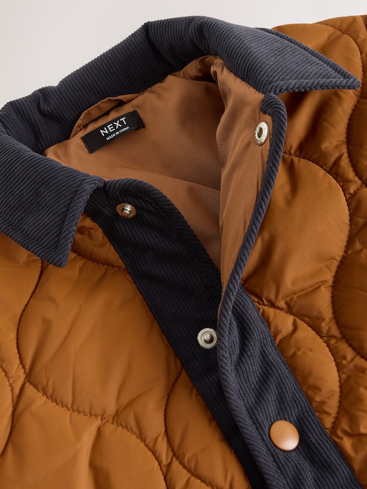 Rust Brown Colourblock Lightweight Quilted Jacket (3mths-7yrs) - Image 8 of 8 Rust Brown Colourblock Lightweight Quilted Jacket (3mths-7yrs) - Image 8 of 8