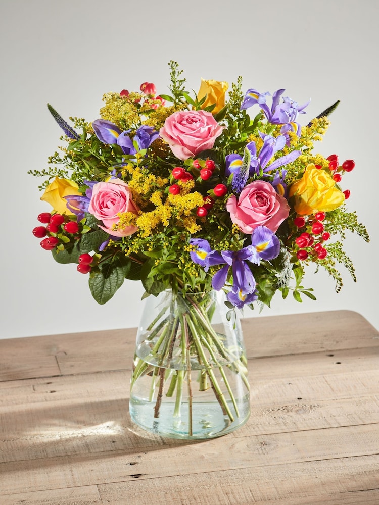 Arena Flowers Distant Embrace Pink & Yellow Rose Bouquet - Image 1 of 2 Arena Flowers Distant Embrace Pink & Yellow Rose Bouquet - Image 1 of 2